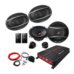 Pioneer 4 Channel Amp 13cm Component & 4-Way 6x9 Speakers Package Deal