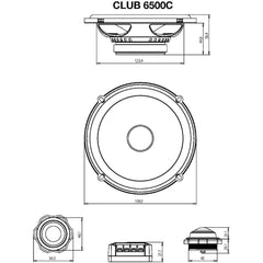 JBL CLUB 6500C - 6.5" 16.5cm 2-Way Component Car Speaker 360W