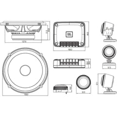 JBL Club 602CTP Club Series 6.5" Component Speaker with Tweeter Pods