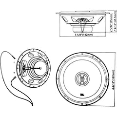 JBL Stage1 61F - 6.5" 165mm 2-Way Coaxial Car Speakers 200W