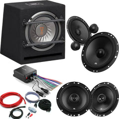 JBL 8" Active Subwoofer & Front/Rear Speaker Package For Audi A3 S3 RS3