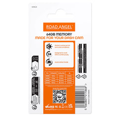 Road Angel 64GB Automotive Grade SDXC MicroSD Card + SD Adapter U3 Class 10
