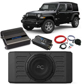 Jeep Wrangler 2007-2023 Swing Gate Mounted 12" Subwoofer Enclosure Package Deal600W