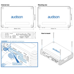 Audison Forza AF C4.10 bit - 10 CH DSP D-Class Fully Bridgeable Car Amplifier 600W