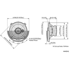 Pioneer TS-A1371F - 13cm 5.25" 2-Way Coaxial Car Speakers 300W