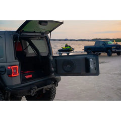 Jeep Wrangler 2007-2023 Swing Gate Mounted 12" Subwoofer Enclosure Package Deal600W