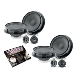 Bespoke Car Audio Front & Rear 2-Way 8" Component Speakers Upgrade For VW Touareg