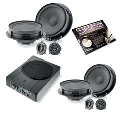 Bespoke Front & Rear 2-Way Component Speakers Upgrade With 2.1 Active Underseat Subwoofer For VW Models