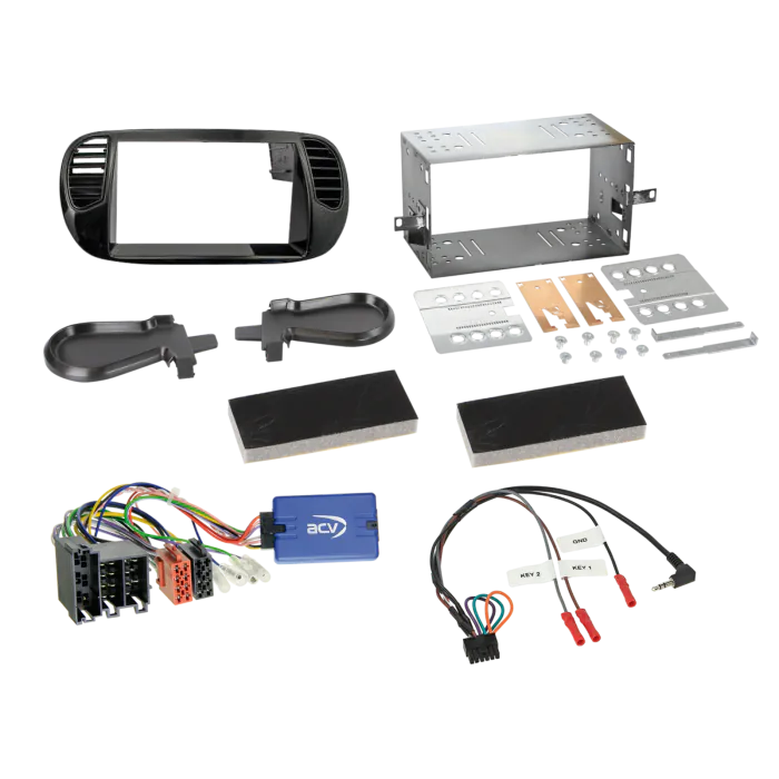 ACV AKFT02 Fiat 500 2007-2015 Complete Double Din Stereo Fitting Kit