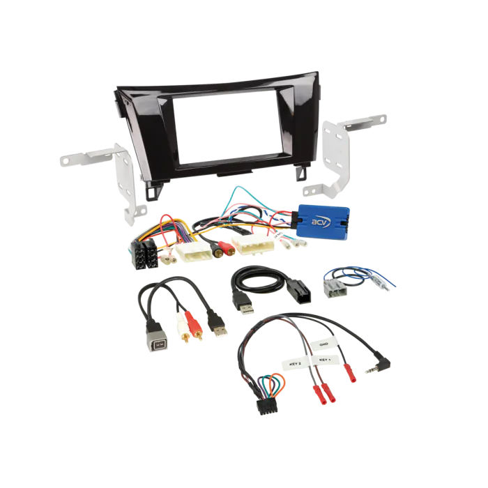ACV AKNS05 - Nissan Qashqai X-Trail 2014-2017 Complete Double Din Stereo Fitting Kit