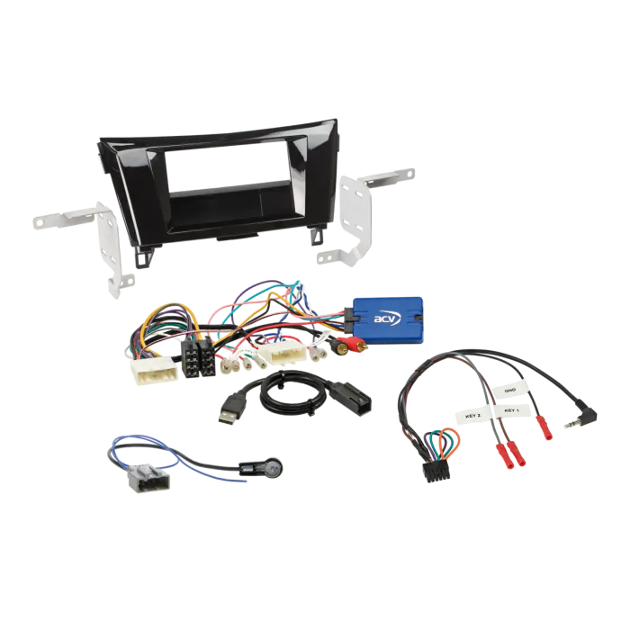 ACV AKNS05P - Nissan Qashqai X-Trail 2014-2017 Complete Double Din Stereo Fitting Kit With Pocket