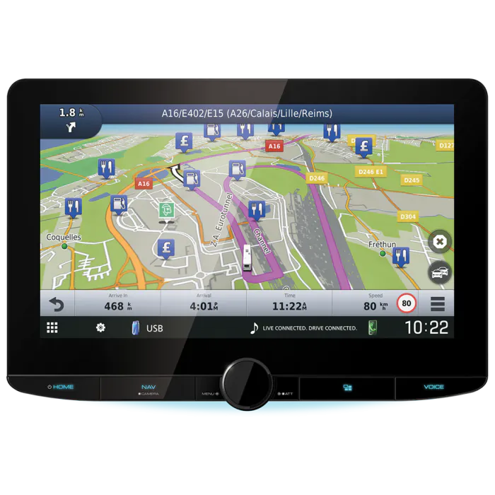 Kenwood DNR992RVS - 10.1" HD CarPlay,Android Auto & Wireless Mirroring DAB Bluetooth Stereo