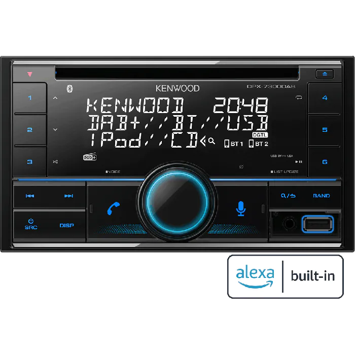 Kenwood DPX-7300DAB CD/MP3 Stereo with DAB Bluetooth USB Alexa Ready