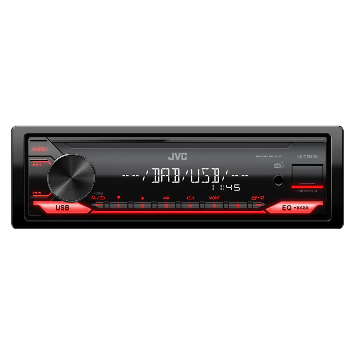 JVC KD-X182DB - Mechless Digital Media Player With DAB+ Front AUX & USB Car Stereo