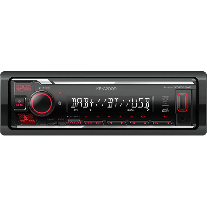 Kenwood  KMM-BT408DAB - Mechless Media Player Bluetooth DAB USB Car Stereo