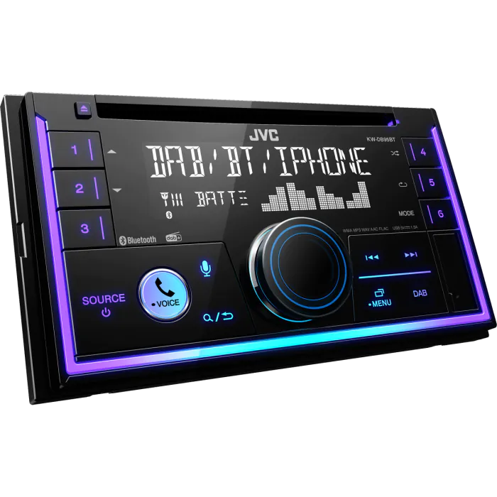 JVC KW-DB95BT - CD MP3 Bluetooth DAB+ Car Stereo Tuner Alexa Ready Stereo