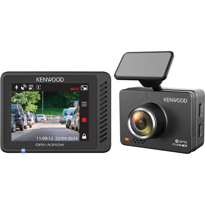 Kenwood DRV-A310W Dashboard Camera with 2.0" LCD HD Recording & Wireless Link With 20GB SD