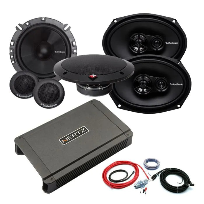 Hertz 4 Channel Amplifier 16.5cm Components & 6x9 3-Way Speakers Deal