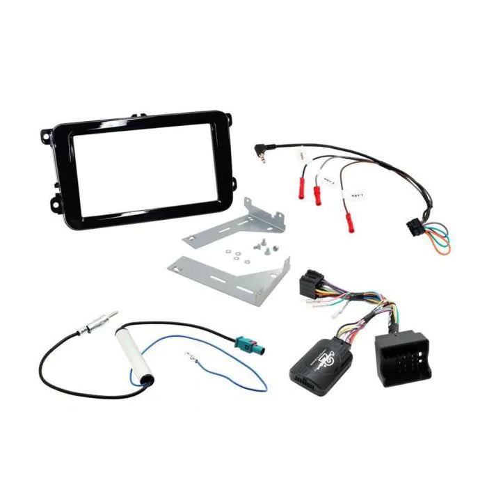 Connects2 CTKVW20 VW EOS Golf Tiguan Complete Double Din Fitting Kit (Piano Black)