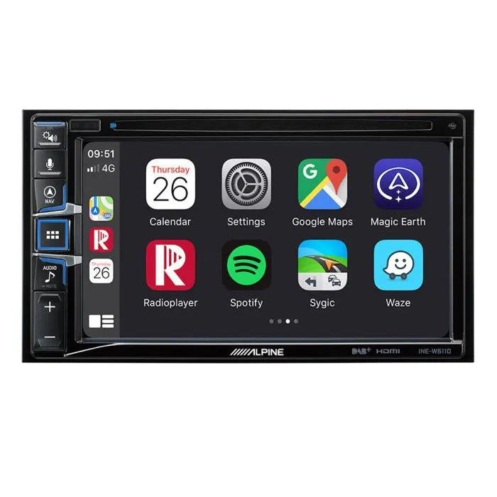 Alpine INE-W611D - 6.5" Screen Navi DAB Bluetooth CarPlay/Android Auto