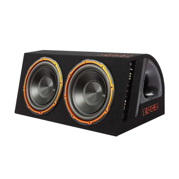 Edge EDB12TA-E0 Twin 12 Inch Active Enclosure Car Subwoofer 1800W