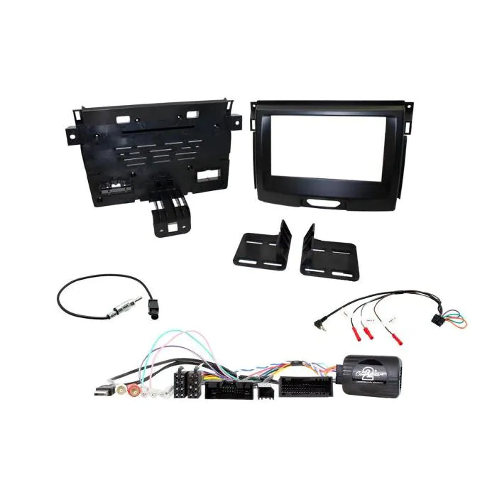 Connects2 CTKFD65 Ford Ranger/Everest 2015-2021 Complete Double Din Stereo Fitting Kit