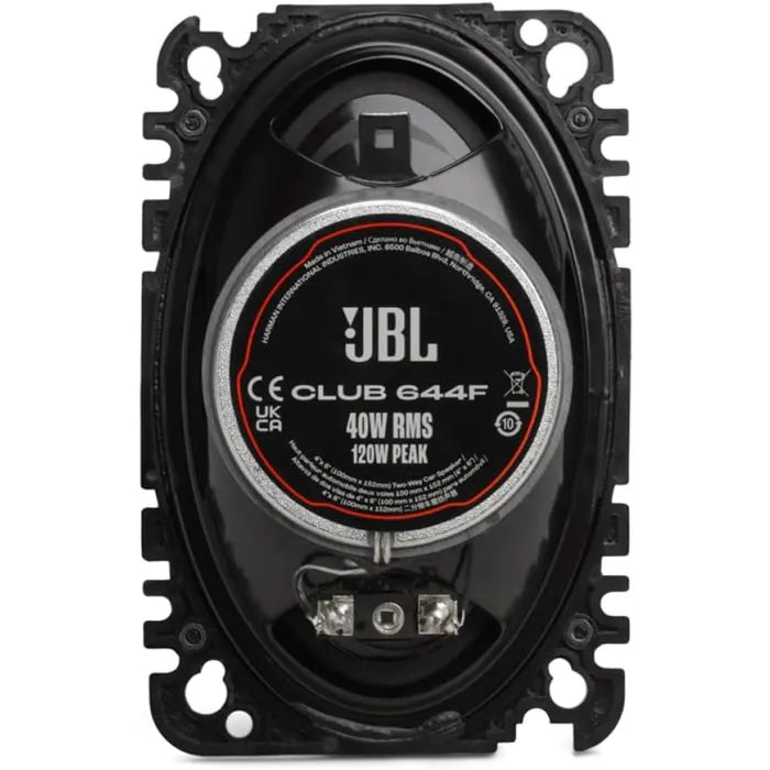 JBL CLUB 644F - 4"x6" 2 Way Coaxial Car Speakers 240W Total Power