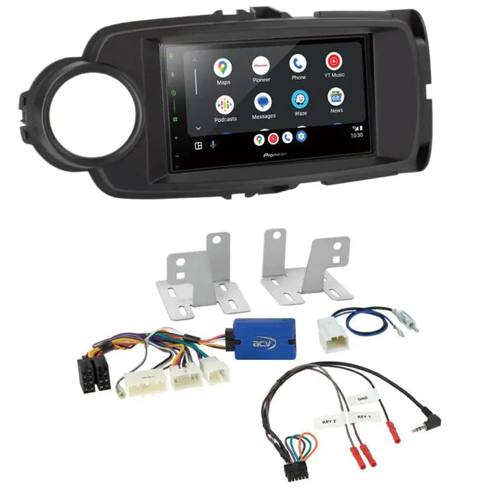 Pioneer SPH-DA77DAB - 6.8” Wireless CarPlay Android Stereo Upgrade for Toyota Yaris XP13 2014-2020