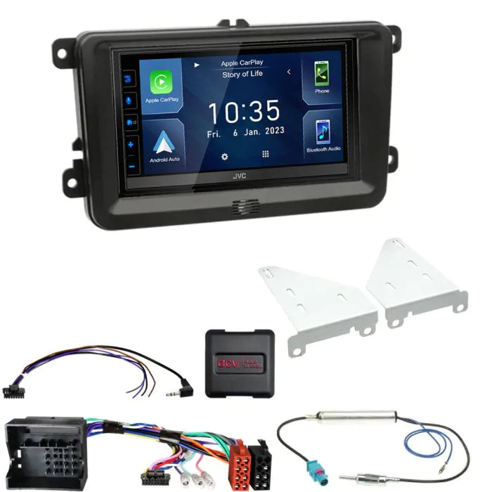 JVC KW-M785DBW - 6.8” Wireless CarPlay Android Stereo Upgrade for VW Beetle (16) 2011-2016