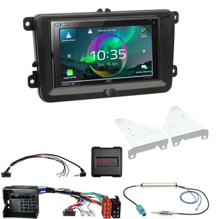 JVC KW-M875DBW - 6.8” Wireless CarPlay Android Stereo Upgrade for VW CC (3C/35) 2008-2016