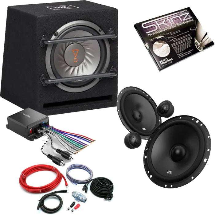 JBL 8" Active Subwoofer & Front Speaker Package For VW Golf Polo Caddy