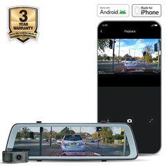 Road Angel Halo View – 10″ Touch-Screen Mirror Dash Cam with Dual Parking Mode