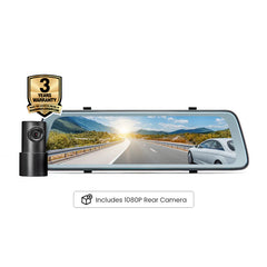 Road Angel Halo Vision 3 – 2160P 4K Mirror Dual Dash Cam with 10" Anti-Glare LCD Touch Screen &amp; Dual Parking Mode
