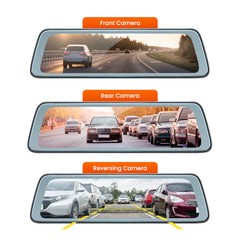 Road Angel Halo View – 10″ Touch-Screen Mirror Dash Cam with Dual Parking Mode