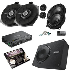 Audison Front Speaker Underseat Sub Amplified Upgrade with 10" Subwoofer Package for BMW Models