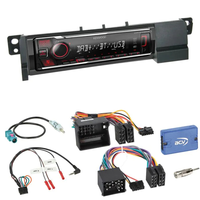 Kenwood KMM-BT408DAB - Mechless Bluetooth DAB Stereo For BMW 3 Series E46