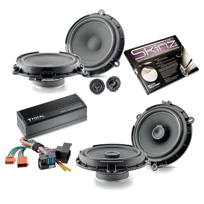 6.5" 2-Way Component & Coaxial Speakers & Amplifier Upgrade For ford Models