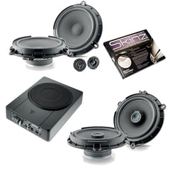 Bespoke Front 2-Way Component Speakers & Rear Coaxial Upgrade With 2.1 Active Underseat Subwoofer For Ford Models