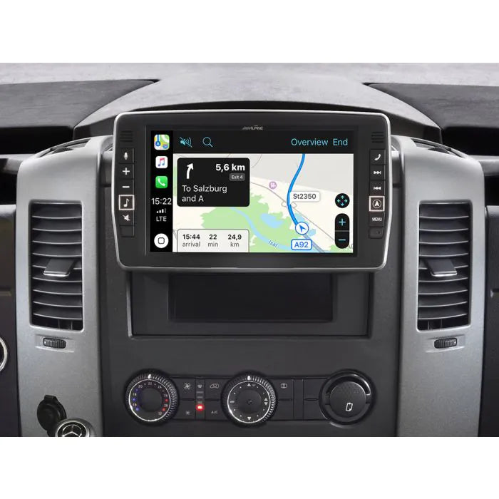 Alpine 9" Touchscreen Built in Sat Nav Carplay Android Auto DAB Bluetooth Stereo for Mercedes Sprinter (S906)