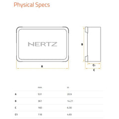 Hertz MPBX 250 S2 - 10" Utra-Shallow Sealed Subwoofer Enclosure 1000W