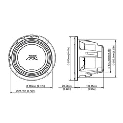 Alpine R2-W10D2 - 10" Type R Series Dual 2 Ohm Car Subwoofer 2250W