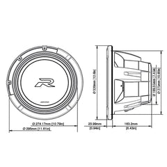 Alpine R2-W12D4 - 12" Type R Series Dual 4Ohm Car Subwoofer 2250W