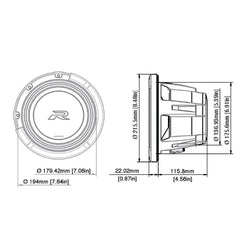 Alpine R2-W8D4 - 8" Type R Series Dual 4 Ohm Car Subwoofer 1000W