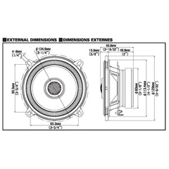 Alpine S2-S50 - S-Series 5.25" 2-Way Coaxial Car Speakers 170 Watts