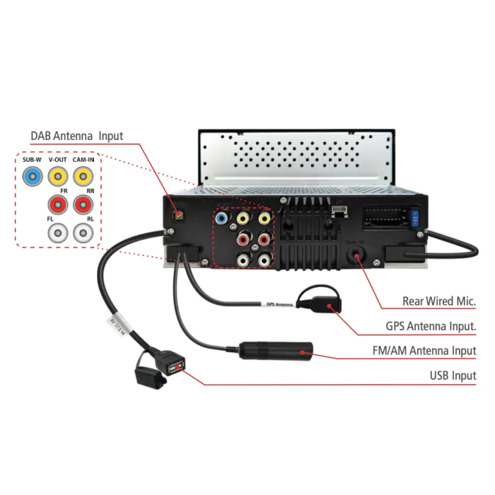 Kenwood DMX5023DABS - 6.8” Wired CarPlay Android Auto Mirroring, DAB+ Radio Multimedia Screen