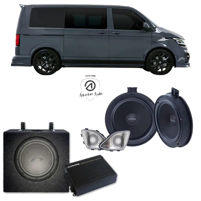 Alpine Bespoke Speaker and Bass Upgrade for VW Transporter T6/T6.1