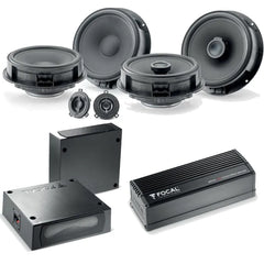 Focal VW 6.5" Front Components Rear Coaxial Subwoofer & Amplifier Package