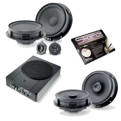 Bespoke Car Front 2-Way Component Speakers & Rear Coaxial upgrade with 2.1 Active Underseat Subwoofer for VW Models